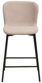 Taburet de bar Maceda, tumbler, bej, picioare negre
