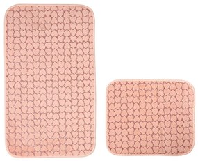 Covorașe de baie roz 2 buc. 60x100 cm Heart – Mila Home