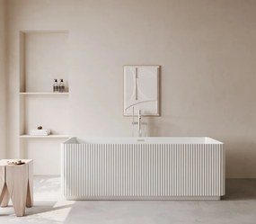 Cada acril freestanding Linea Pure, Alb, 170 cm