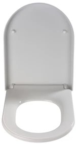 WENKO 18396100-WC Capac WC PALMA 46,5x35,7 cm alb/argintiu
