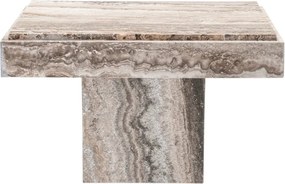 Masuta Laterala Design LUX, Travertin, Silver, Sartoria, 65x50cm