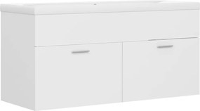 vidaXL Dulap cu chiuvetă încorporată, alb, lemn prelucrat