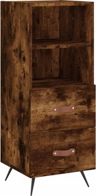vidaXL Servantă, stejar fumuriu, 34,5x34x90 cm, lemn compozit
