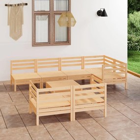 3082919 vidaXL Set mobilier de grădină, 8 piese, lemn masiv de pin