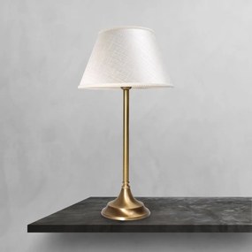 Veioza, Lampa de masa cu abajur elegant Ivory Striped