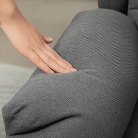 HOMCOM Fotoliu de Relaxare, Scaun Tapitat reglabil cu Suport pentru Picioare, cu Inclinație de 160°, cu Aspect de In, Asamblare Rapidă, Gri închis | Aosom Romania