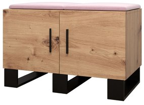 Set mobilier pentru hol Amanda 11 (Stejar artisan + roz). 1085948