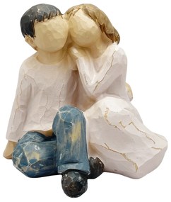 Statueta cuplu indragostiti QUIETLY, 10x9.5cm