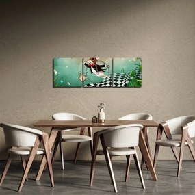 Tablou - Iepuraș fantezie (cu ceas) (90x30 cm)