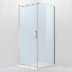 Cabină de duș pătrată simplă cu ușă batantă