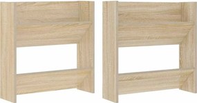 vidaXL Pantofare de perete, 2 buc., stejar sonoma, 60x18x60 cm PAL