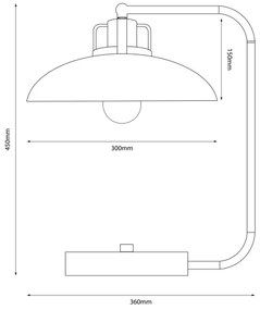 Lampă de masă Brilagi FLAMENGO 1xE27/60W/230V albastru