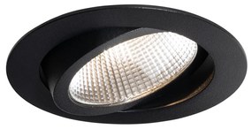 Spot încastrat negru 9,5 cm incl. LED 1015 lm Dimmable IP23 - Gaius
