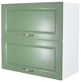 Corp superior 80 cu 2 usi orizontale Zebra MDF verde drept