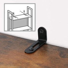 Bibliotecă NAVARO maro/negru