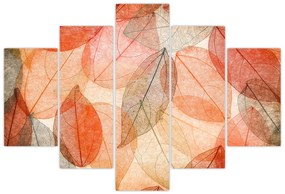 Tablou cu frunzele de toamnă pictate (150x105 cm)