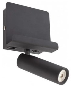 Spot LED de perete PANEL LED/3,5W/230V USB negru Redo 01-3084
