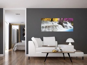 Tablou cu Erawan cascadă în pădure (120x50 cm)