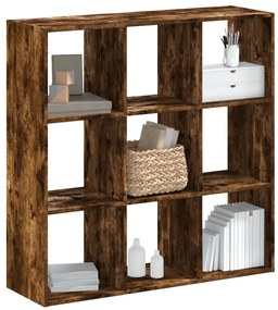 vidaXL Bibliotecă, stejar fumuriu, 102x32x102 cm, lemn prelucrat