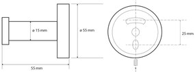 SAPHO XB204 X-Round Black cârlig, negru