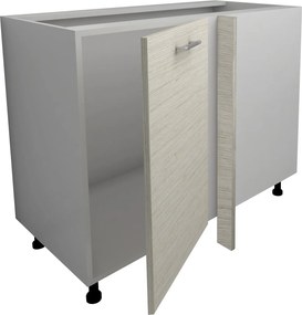 Corp Baza Colt Lecce, Lemn Alb/Alb, 98 x 50 x 80 cm