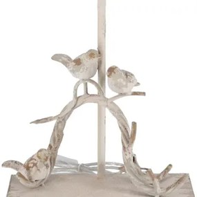Lampa Shabby Chic Birds metal si rasina h 63 cm