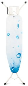 Masa de calcat Brabantia A 1003322, 110x30 cm, 7 pozitii de reglare, Suport fier de calcat, Alb/Albastru