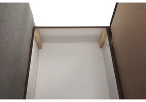 Fotoliu extensibil, gri maroniu Taupe, KENET
