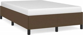 vidaXL Cadru de pat fără saltea țesătură maro 120x190 cm țesătură