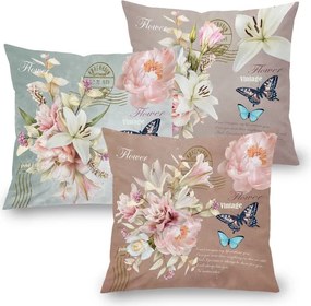 decoDoma Set de 3 feţe pernuţe HARLOW, 45 x 45 cm