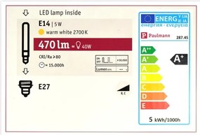 Bec LED reglabil MOSAIC G125 E27/5W/230V 2700K - Paulmann 28745