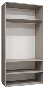 Dulap de haine 100 cm Parna 2 (Cașmir + Argintiu). 1125919