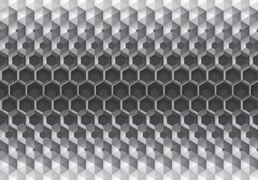 Fototapet - 3D hexagon (254x184 cm)