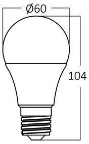 Bec LED 9W(60W) Braytron, A60, E27, dimabil, lumina rece (6500 K), clasa energetica F