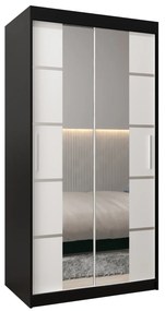Dulap de haine 120 cm Verika 4 120 (negru + alb). 1064267