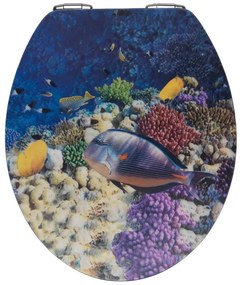 Capac WC din lemn 3D Wenko Bellevue, 44,5 x 38 cm