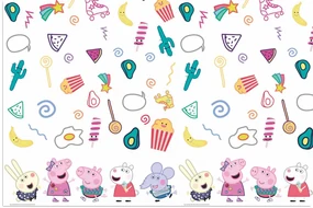 Purcelușa Peppa Messy Play față de masă din plastic 120x180 cm