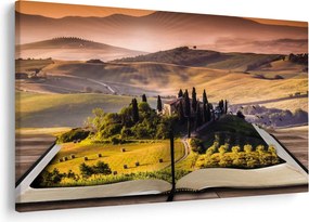 Tablou cu peisaj în carte (90x60 cm)