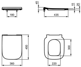 Capac WC softclose Ideal Standard i.life B gri slim Quick Release