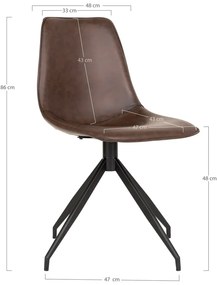 Scaune de dining maro 2 buc. Monaco – House Nordic