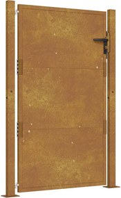 vidaXL Poartă de grădină 100x125 cm, oțel Corten