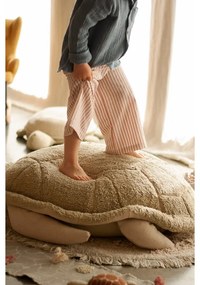 Fotoliu puf pentru copii verde/crem Mrs. Turtle – Lorena Canals