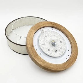 Brilagi - Plafonieră LED BELLADONNA, 20W, 230V, Ø 30 cm, crem/stejar