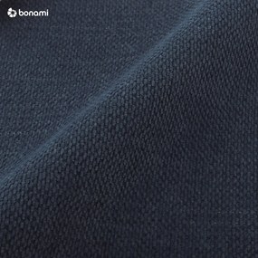 Pat matrimonial albastru închis tapițat cu spațiu de depozitare cu somieră 200x200 cm Lupine – Micadoni