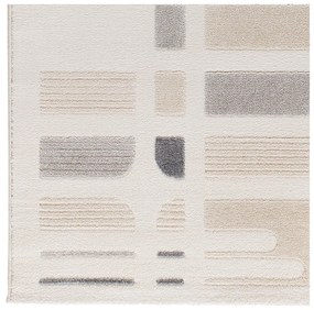 Covor gri deschis-fildeș 133x190 cm Flora – Universal