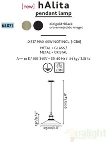 Pendul VINTAGE, diam. 30cm, HALITA 65071