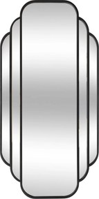 Oglindă suspendată mare art deco BENEDITA, cadru metalic, 50,5 x 100,3 cm