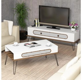 Set mobilier pentru living Biladi 2 (alb) . 1094090