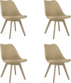 OFERTA Scaun bej BALI MARK cu picioare bej II. calitate