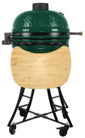 Kerámia faszéngrill oldalpolcokkal, 46 cm ráccsal
